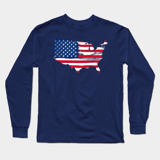 American silhouette Long Sleeve T-Shirt by DrMonekers